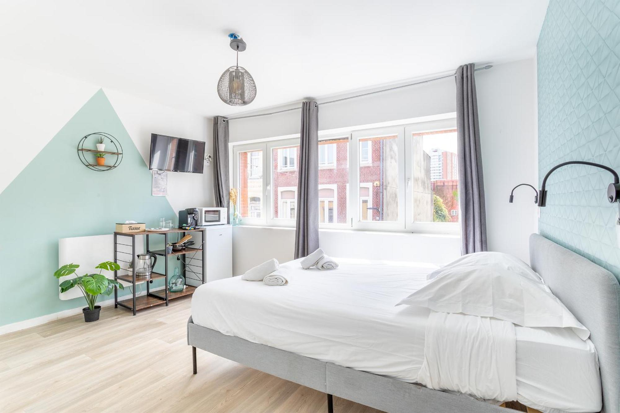 S&K Suite Grande Rue Roubaix - Chambre Spacieuse Et Sdb Privee - Netflix Et Cuisine Exterior foto